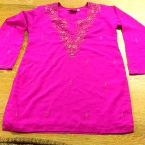 Roopam Sarees Indian tunic top Size 38 Full